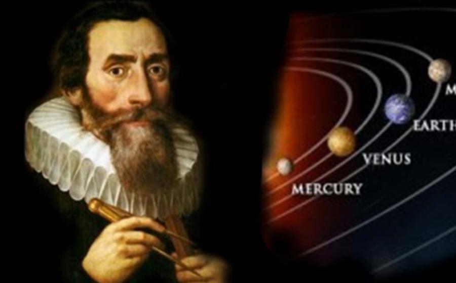 Kepler and part of his heliocentric Solar System,