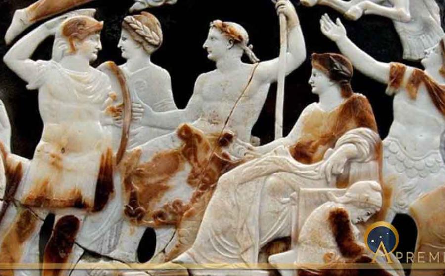 Detail of the Great Cameo of France depicting emperors of the Julio-Claudian dynasty and their family. Source: Marie-Lan Nguyen / CC BY 2.5