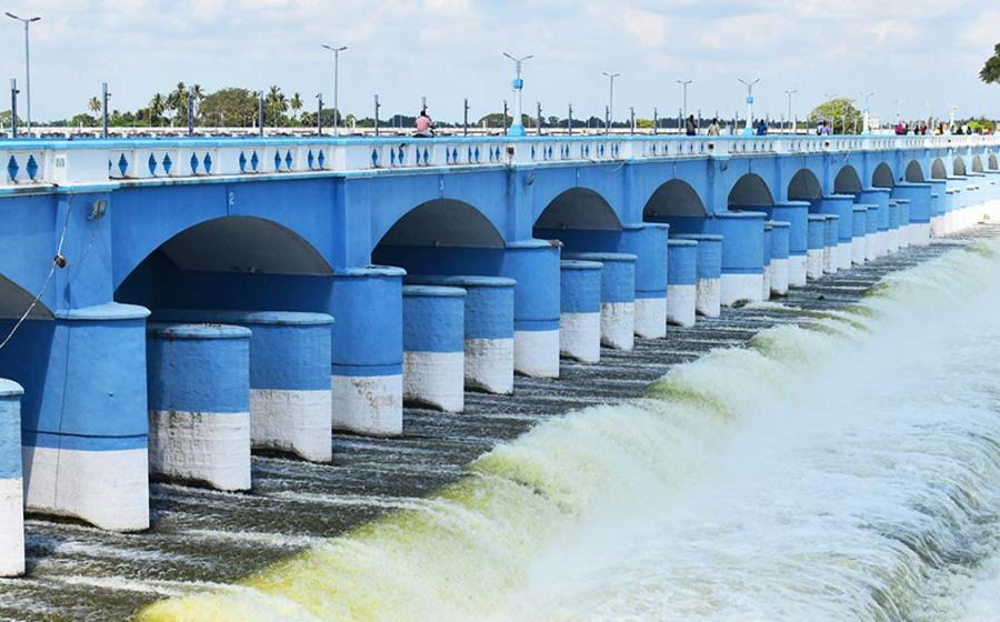 Modern-day view of Kallanai dam in India. Source: Elamaran Elaaa / Adobe Stock