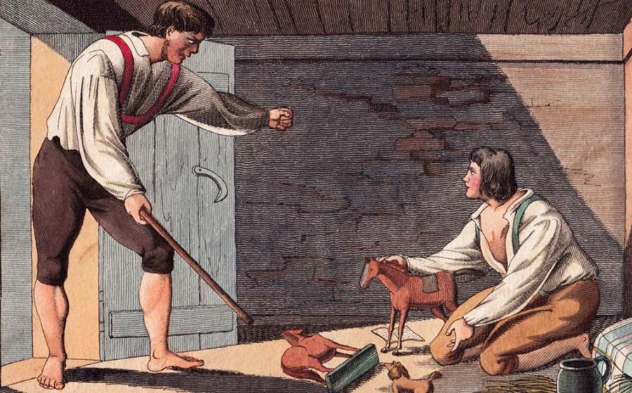 Illustration depicting the Kaspar Hauser legend of his incarceration. Source: Public domain