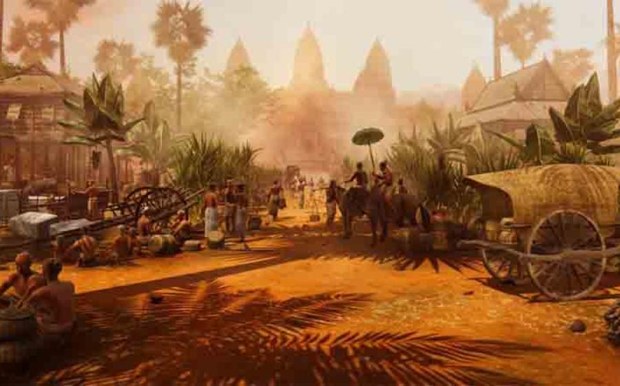 A team at Monash University created stunning computer graphics depicting daily life at Angkor Wat in the late 12th century, before the Khmer exodus.
