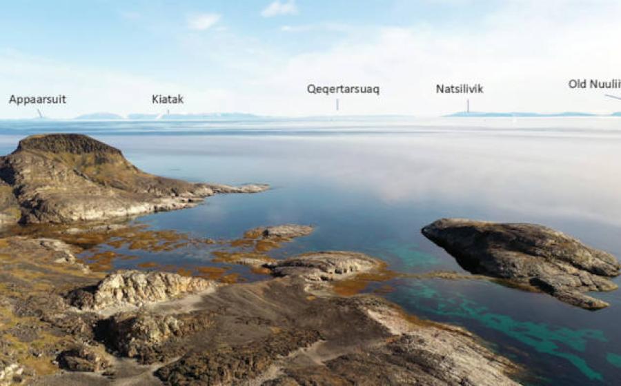 : A view of the crossing between Kitsissut and the shores of northwest Greenland.