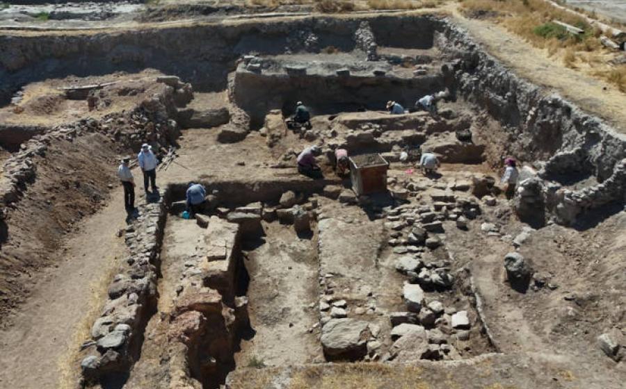 Ongoing excavations at Kultepe Kanesh-Karum archaeological site in Kayseri, central Turkey.