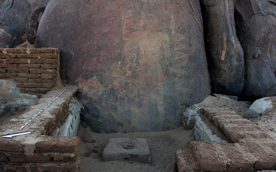 The petroglyph at Miseeda, Sudan, possibly depicting a Kushite ruler.