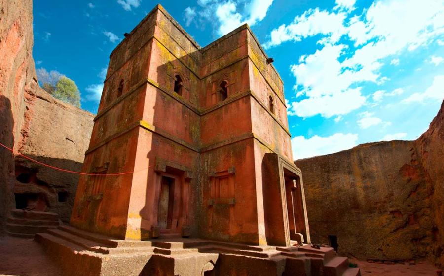 Unique monolithic rock-hewn Church of St George, Lalibela, Ethiopia. Credit:Dmitry Chulov / BigStockPhoto