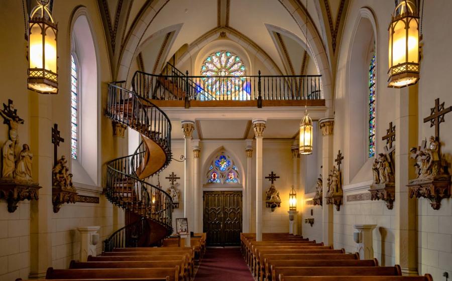 The helix staircase in Loretto Chapel is said to be a miracle.