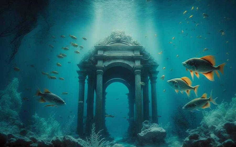 Underwater ruins. Source:  abdulmoizjaangda / Adobe Stock.