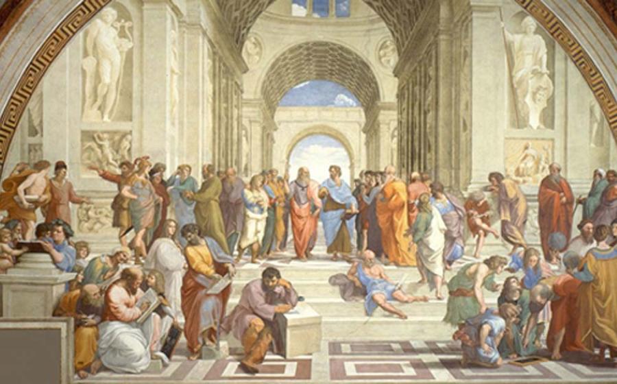Rafael's School of Athens, depicting Plato's Academy.