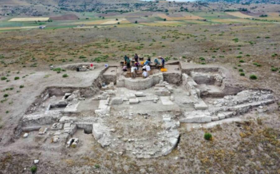 The archaeological excavations at the Roman Lystra site in Turkey. 