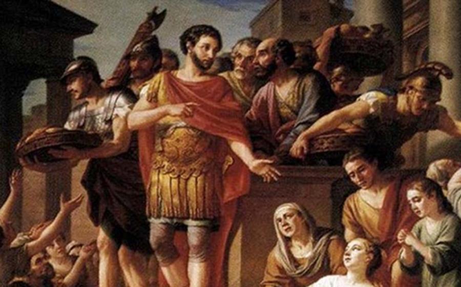 Marcus Aurelius Distributing Bread to the People by Joseph-Marie Vien