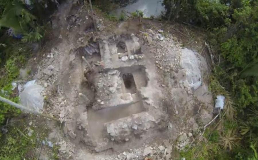 Aerial footage of the newly discovered Maya water temple.