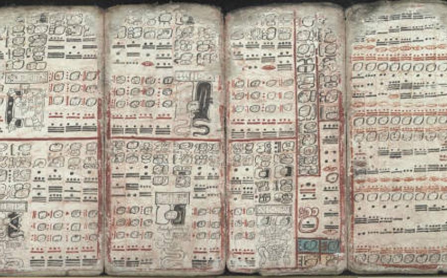 Dresden Codex pages of eclipse predictions.