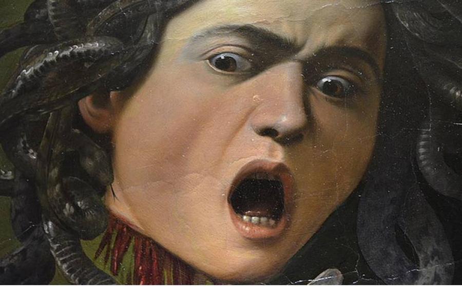 Top image: Medusa by Caravaggio, 1597, shocked ancient Greece.	Source: Uffizi Gallery/CC BY-SA 2.0  