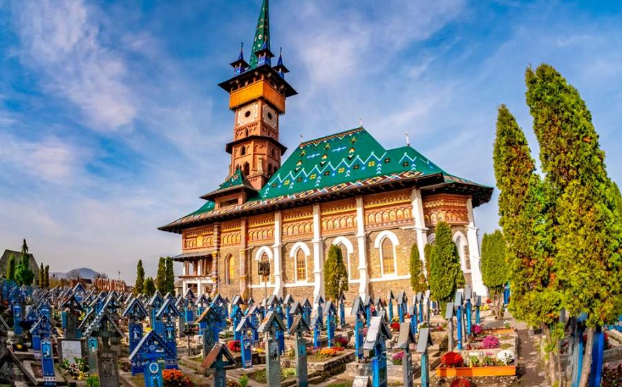 The Merry Cemetery in Romania. Source: cristianbalate / Adobe Stock.