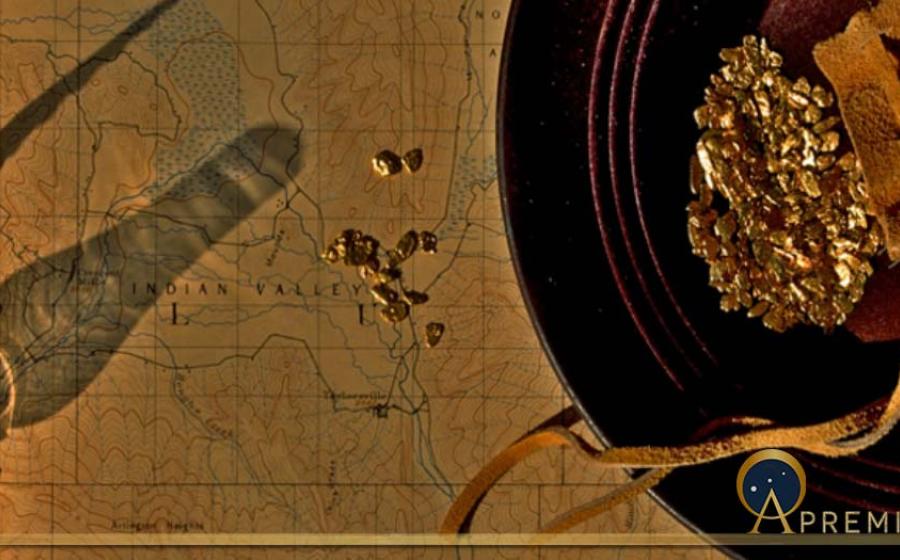 Old gold rush vignette with oil Lamp shadow, leather pouch, gold nuggets, gold pan and old topographic map (John Nakata / Adobe Stock)