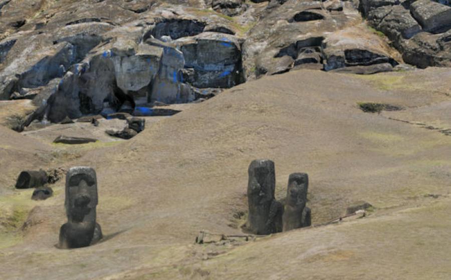 The main quarry of Easter Island, home to nearly 1,000 moai statues.  