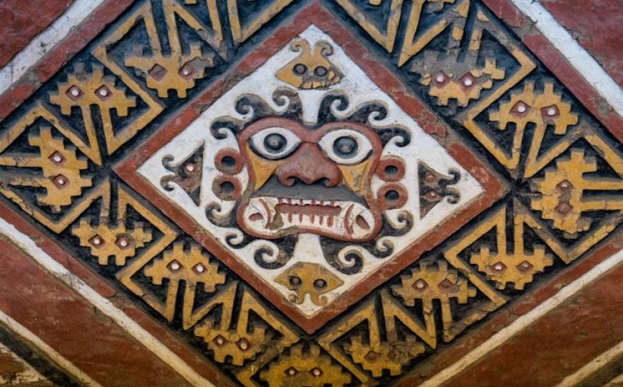 Moche Decapitator mural at Huaca de la Luna
