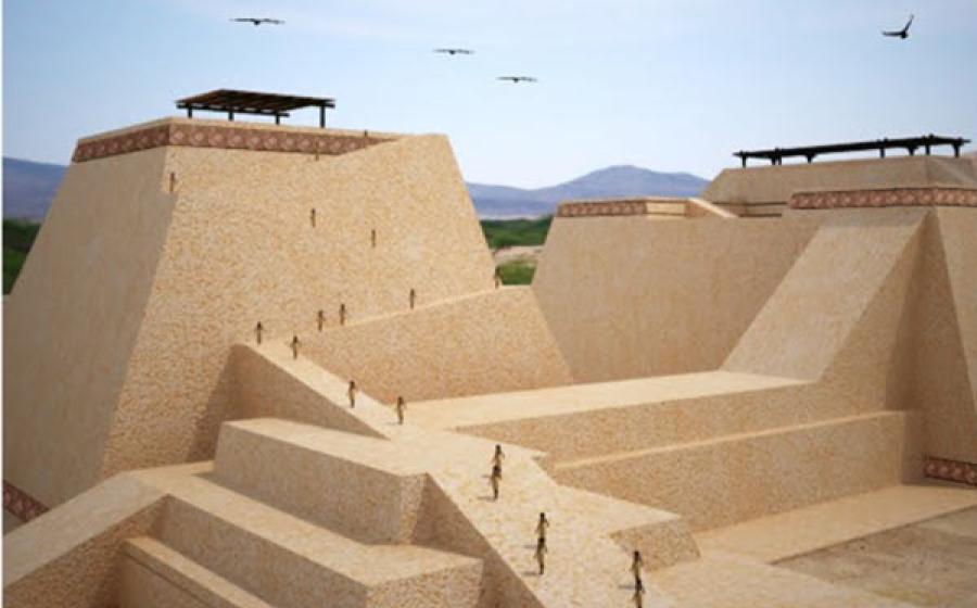 The Mochican tomb complex of Huaca Rajada in Peru