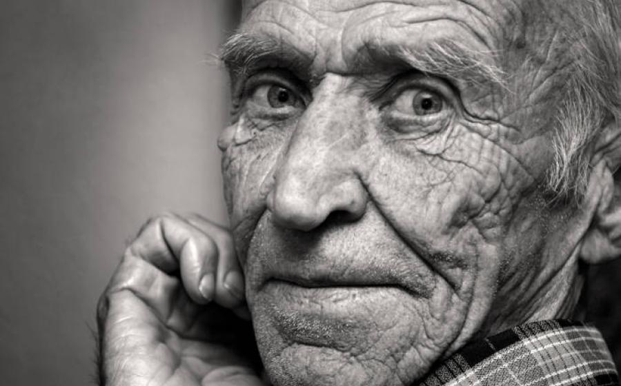 An elderly modern human