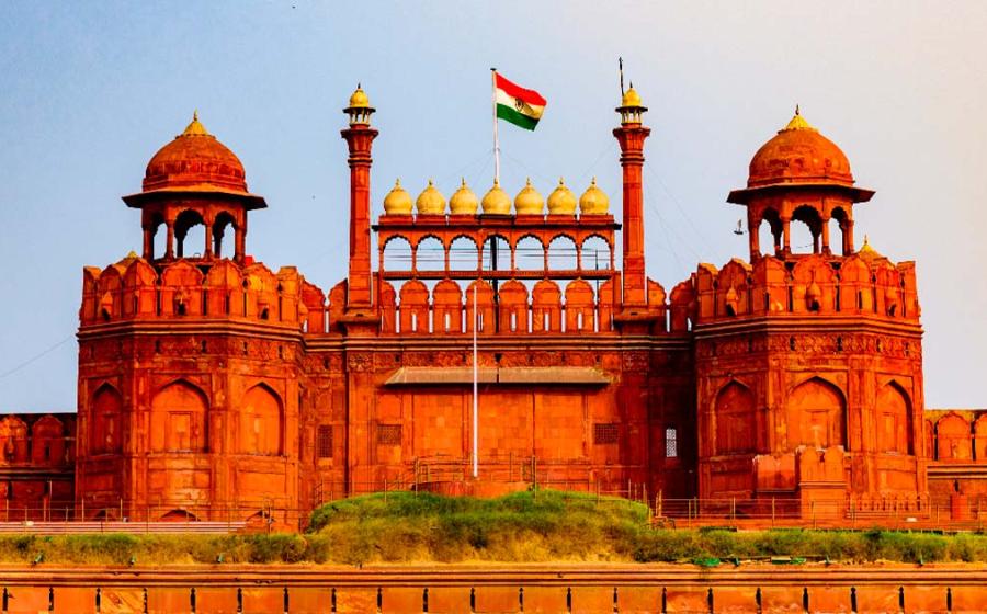Red Fort is a historic fort and UNESCO World Heritage Site at Delhi, which served as the residence of the Mughal Empire. Source: anjali04/Adobe Stock
