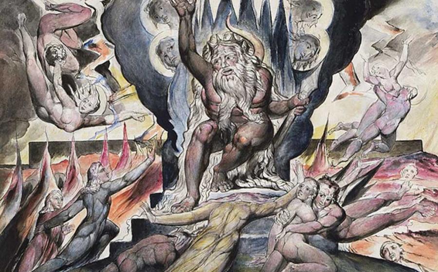 Illustrations to Dante's "Divine Comedy" - "Minos" by William Blake.