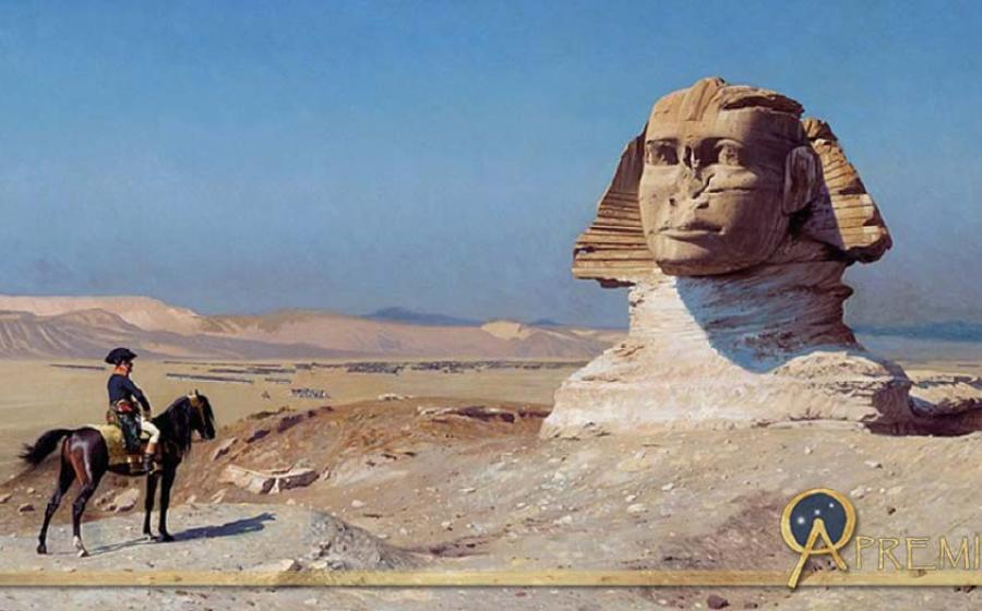 Napoleon Bonaparte before the Sphinx, (circa 1868) by Jean-Léon Gérôme, Hearst Castle.