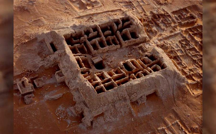 Aerial view of the Al-Faw archaeological site, home to a neolithic settlement, in Saudi Arabia. Source: CC BY-SA 4.0