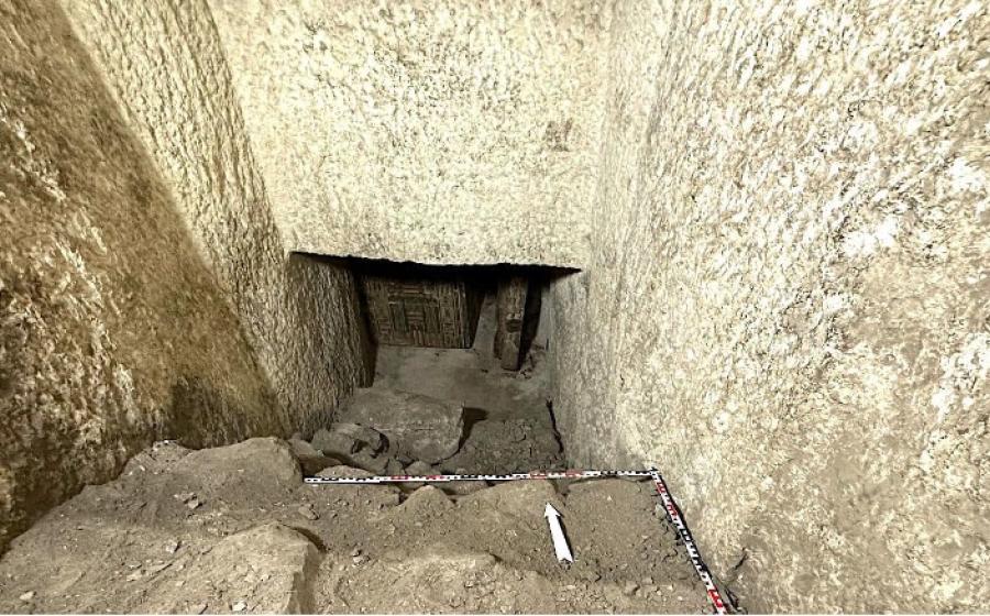 Idi's burial chamber with sarcophagus at the tomb of Djefai-Hapy Asyut, Egypt.