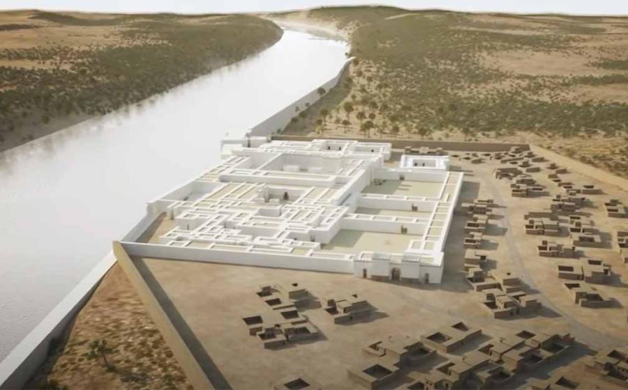 Digital reconstruction of Northwest Palace, Nimrud. Source: YouTube Screenshot / The Met.