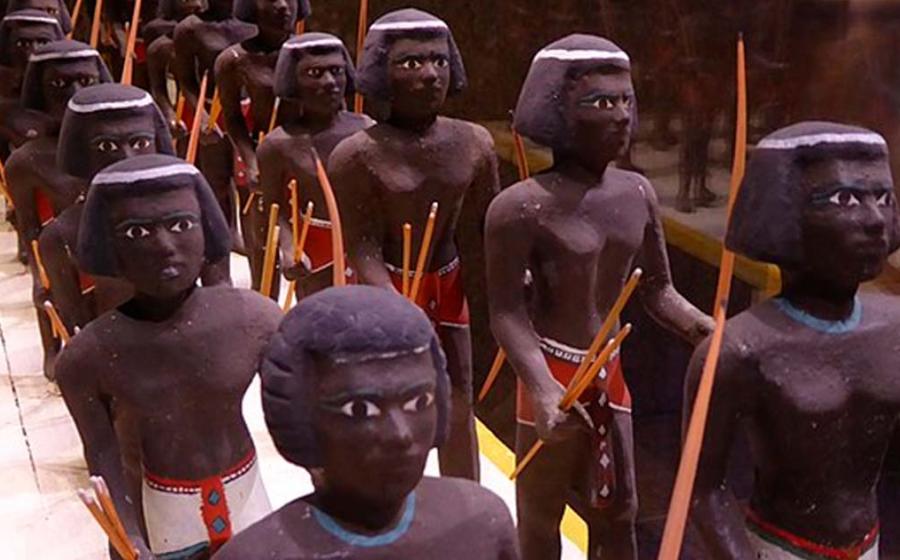 11th Dynasty model of Nubian archers in the Egyptian army, from a tomb in Asyut (2130–1991 BC). Source: Aidan McRae Thomson/CC BY-SA 2.0 
