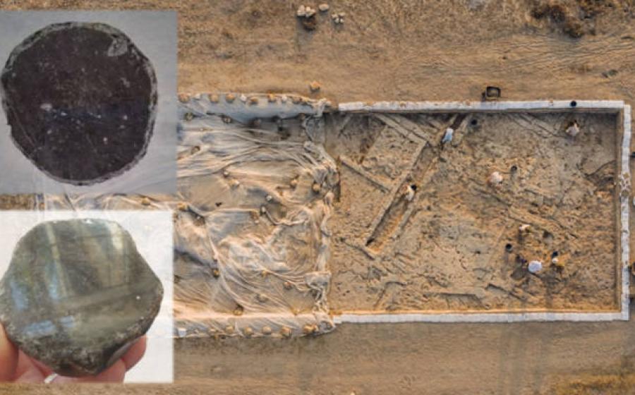 Site where the 8,500-year-old obsidian mirror and artifacts have been unearthed at Canhasan, Turkey. 
