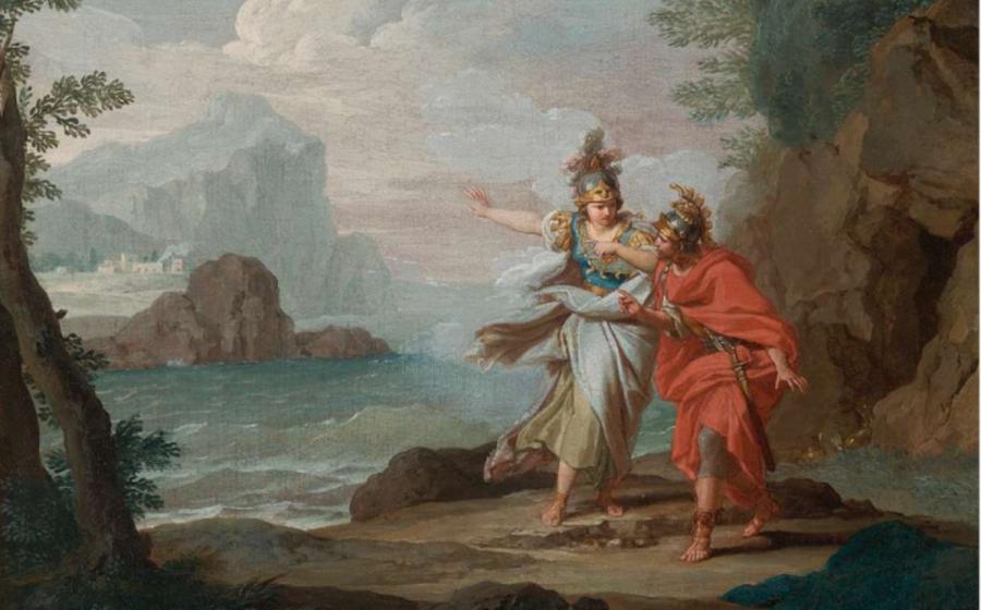 Athena Appearing to Odysseus and revealing Ithaca, painting