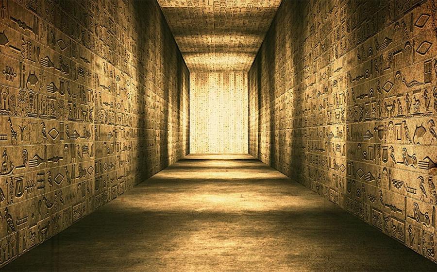 The Old Kingdom, or more appropriately the ‘Age of the Pyramids’, was the first period the ancient Egyptians announced themselves as a colossal civilization. Pictured: ancient Egyptian corridor with hieroglyphs on the wall.       Source: boscorelli / Adobe stock