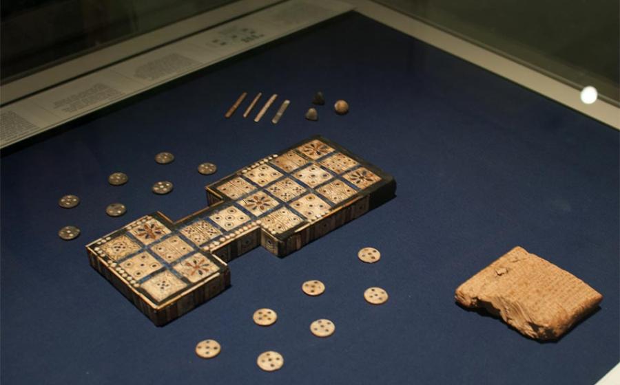 The oldest board game in the world, the Royal Game of Ur.   Source: Shriram Rajagopalan / CC BY 2.0    