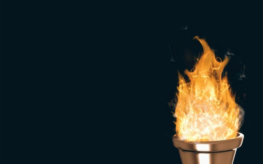 Depiction of the Olympic torch. Source: vectorfusionart / Adobe stock