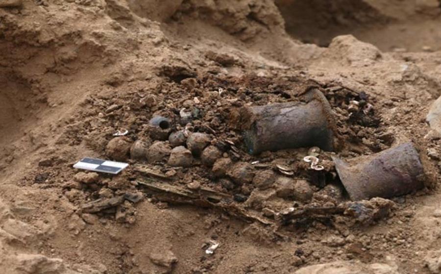 One of the 11 elite individuals from the Chimú period uncovered at Chan Chan, Trujillo, Peru.	Source: Peruvian Ministry of Culture
