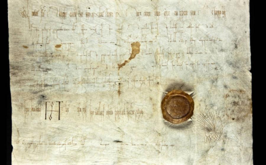 Tribute document of King Otto I of Germany
