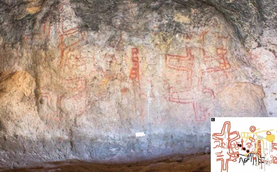Archaeologists discovered certain motifs in Patagonia, Argentina, dating back more than 8,000 years ago.	Source: Guadalupe Romero Villa/ Science Advances