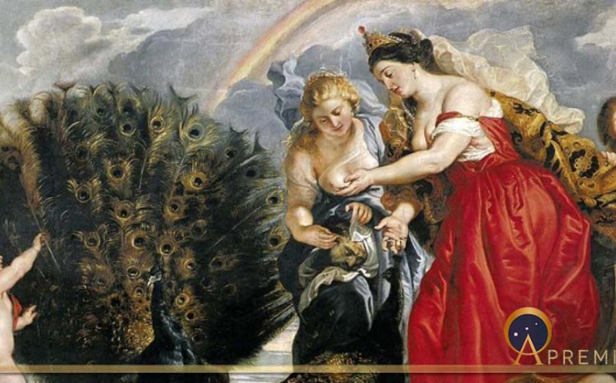 Hera and her pet peacocks. Juno and Argus by Peter Paul Rubens (circa 1611) Wallraf-Richartz-Museum (Public Domain)