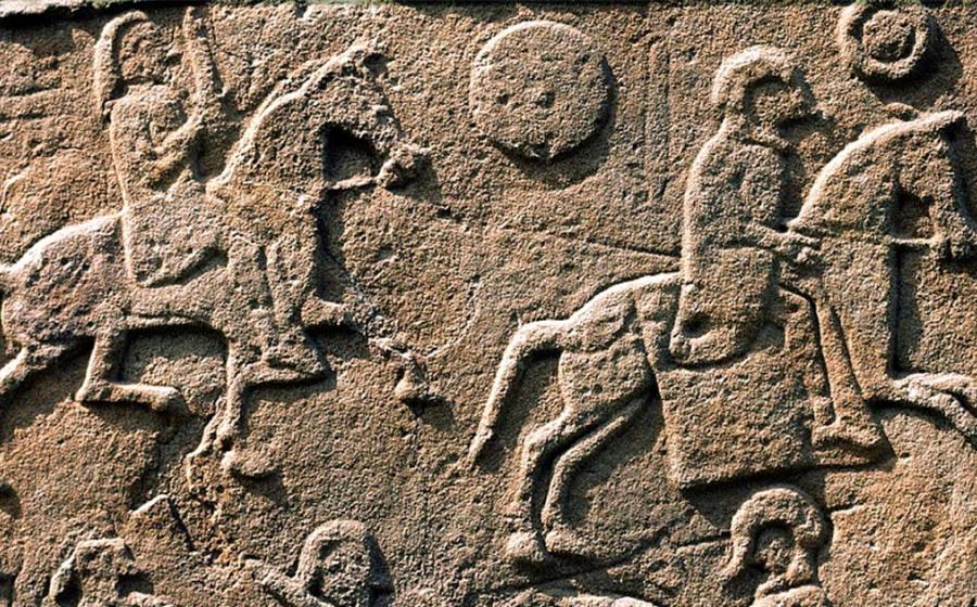Pictish carvings in Wemyss Caves. Source: SCAPE Trust. 