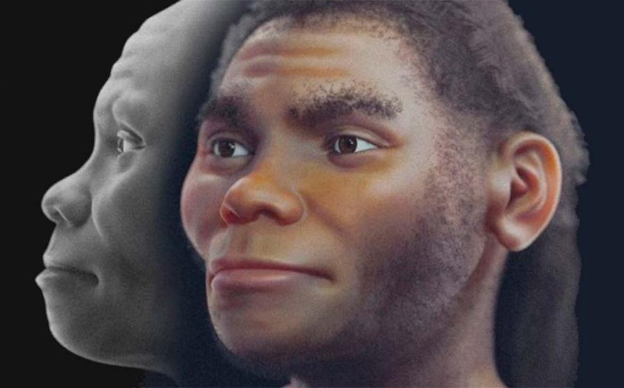 Reconstruction of the Piltdown Man hoax hominin by Cicero Moraes et al.	Source: (© Cicero Moraes et al.)