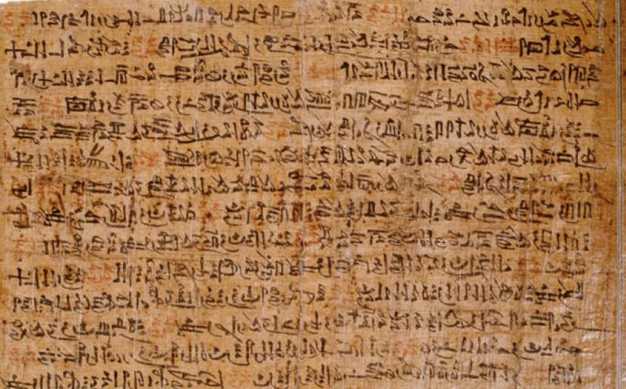 Section of the Ipuwer Papyrus .