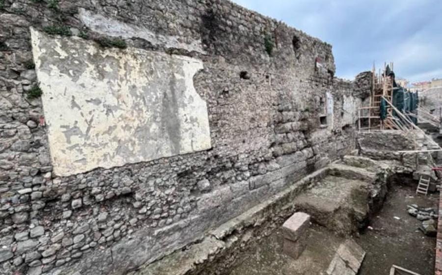 The archaeological site of the ancient river port in Trabzon, Turkey.