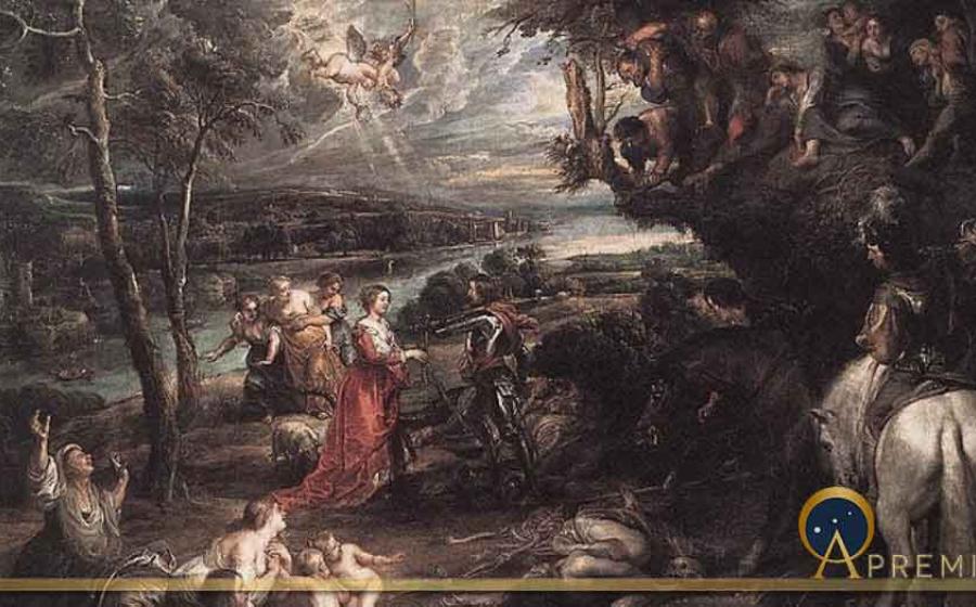 King Charles I as a victorious and chivalrous Saint George in an English landscape, by Peter Paul Rubens (1629–30) (Public Domain)