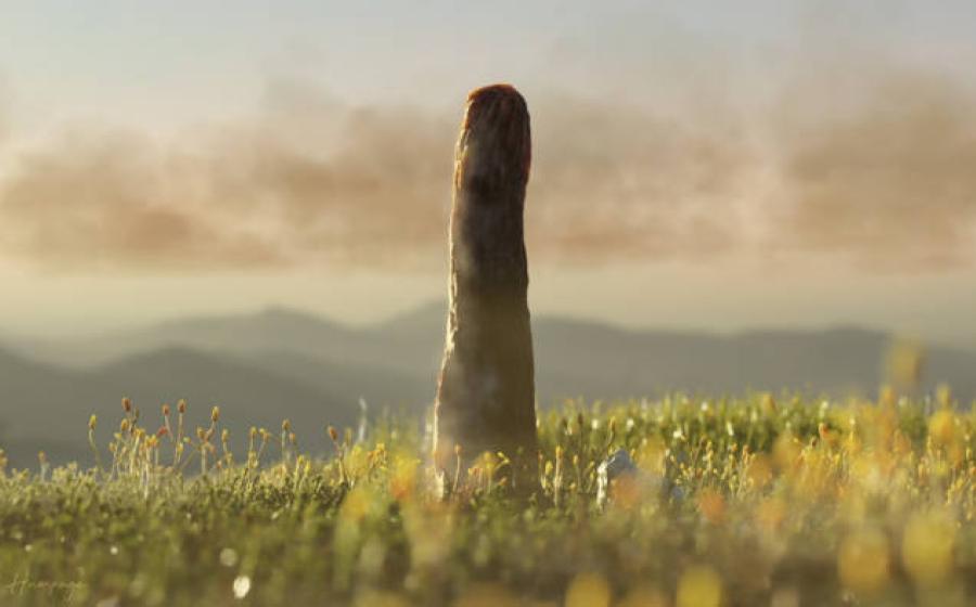 Artist’s impression of what Prototaxites would have looked like.