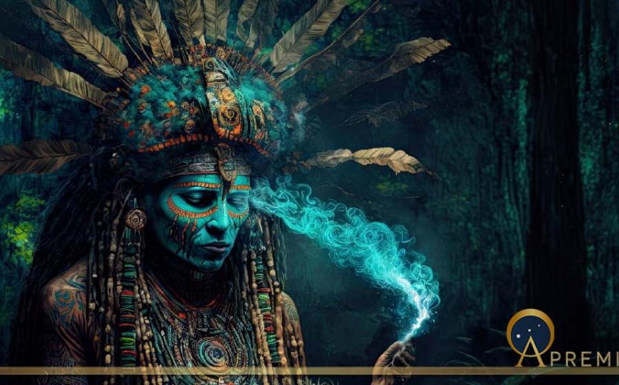 Top Image: Fantasy shaman leading a holy ayahuasca ceremony (Caphira Lescante/Adobe Stock)