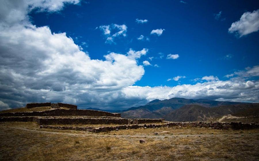 The ruins of the Pucará de Rumicucho, San Antonio de Pichincha, Ecuador 