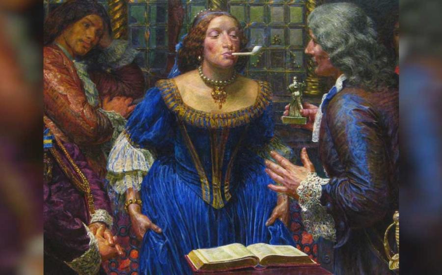 Queen Christina of Sweden kept a specially made tiny flea cannon to ward of tiny intruders. Source: Public domain