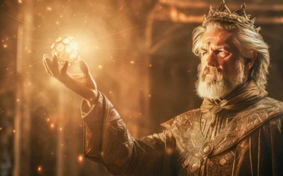 Portrayal of King Midas, the Greek mythological character cursed with the ability to turn everything he touches into gold.       Source: Microgen/Adobe Stock         