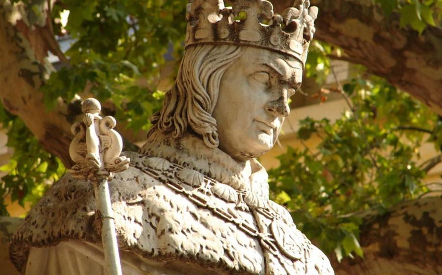 Statue of King Rene House of Valois-Anjou.